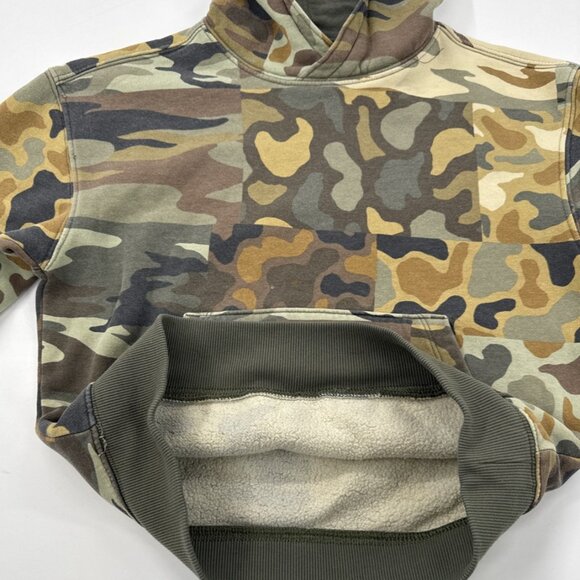Hooded Camo Sweatshirt Hoodie Youth Boys Small 8 Pockets Outdoor Hunting Casual - Picture 2 of 12